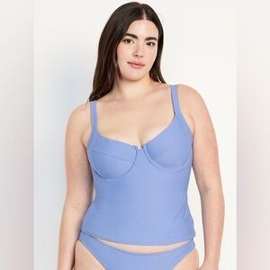 Sky Blue Bikini Tankini Swim Top